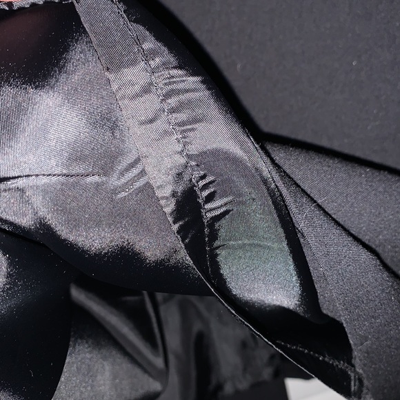 Calvin Klein Black Faux Leather Stripes Lined Sheath Dress - Picture 6 of 10